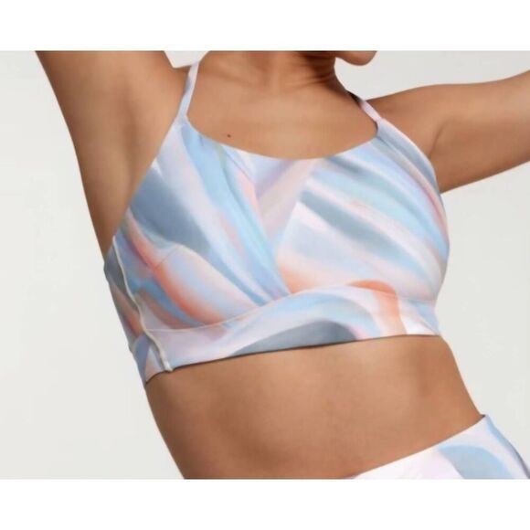CALIA Sports Bra Women's Large Mother of Pearl Pastel Energize Crossback - Picture 1 of 5
